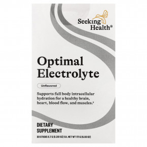 Seeking Health, Optimal Electrolyte, без добавок, 30 стиков, 5,7 г (0,201 унции) каждый - описание | фото