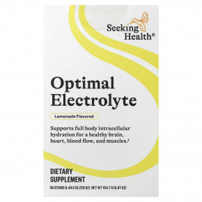 Seeking Health, Optimal Electrolyte, со вкусом лимонада, 30 пакетиков по 6,49 г (0,229 унции) - описание | фото
