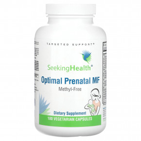 Seeking Health, Optimal Prenatal, безметила, 180 вегетарианских капсул - описание | фото