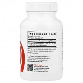 Seeking Health, рибофлавин, 400 мг, 60 капсул в Москве - eco-herb.ru | изображение Seeking Health, рибофлавин, 400 мг, 60 капсул в Москве - eco-herb.ru | фото