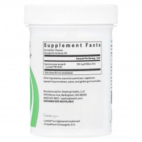 Seeking Health, сахаромицеты Буларди, 5 млрд КОЕ, 60 капсул в Москве - eco-herb.ru | изображение Seeking Health, сахаромицеты Буларди, 5 млрд КОЕ, 60 капсул в Москве - eco-herb.ru | фото