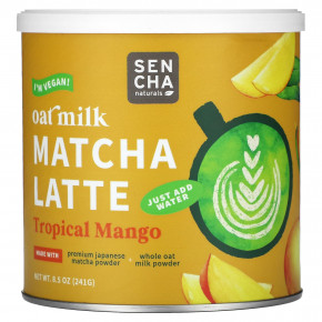 Sencha Naturals, Овсяное молоко, латте матча, тропическое манго, 241 г (8,5 унции) - описание