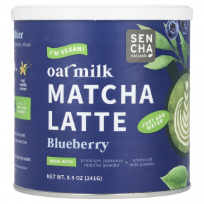 Sencha Naturals, Овсяное молоко Матча латте, голубика, 241 г (8,5 унции) - описание