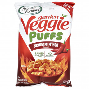 Sensible Portions, Garden Veggie Puffs, Screamin 'Hot, 106 г (3,75 унции) - описание