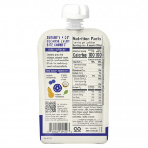 Serenity Kids, безмолочный смузи с коллагеном, со вкусом ягод и орехов, для детей от 6 месяцев, 99 г (3,5 унции) в Москве - eco-herb.ru | фото