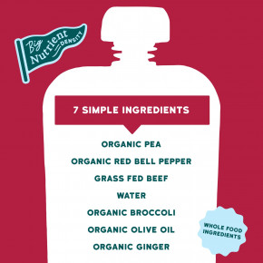 Serenity Kids, говядина травяного откорма с имбирем, горохом, болгарским перцем и брокколи, для детей от 6 месяцев, 99 г (3,5 унции) в Москве - eco-herb.ru | фото