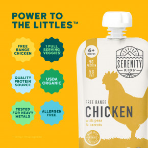 Serenity Kids, курица от курицы с горохом и морковью, для детей от 6 месяцев, 99 г (3,5 унции) в Москве - eco-herb.ru | фото