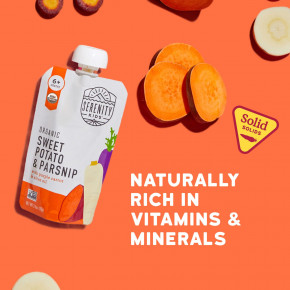 Serenity Kids, Органический батат и пастернак с фиолетовой морковью и оливковым маслом, от 6 месяцев, 99 г (3,5 унции) в Москве - eco-herb.ru | фото