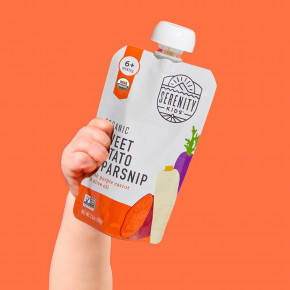 Serenity Kids, Органический батат и пастернак с фиолетовой морковью и оливковым маслом, от 6 месяцев, 99 г (3,5 унции) в Москве - eco-herb.ru | фото