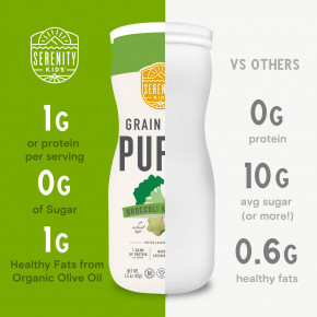 Serenity Kids, Слойки без злаков, брокколи и шпинат, 42 г (1,5 унции) (Товар снят с продажи) в Москве - eco-herb.ru | фото