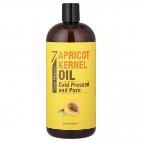 Seven Minerals, Масло из косточек абрикоса, холодного отжима, чистое, без запаха, 950 мл (32 жидк. унц.) - описание | фото