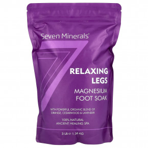 Seven Minerals, Relaxing Legs, средство для ног с магнием, апельсин, кедр и лаванда, 1,36 кг (3 фунта) в Москве - eco-herb.ru | фото