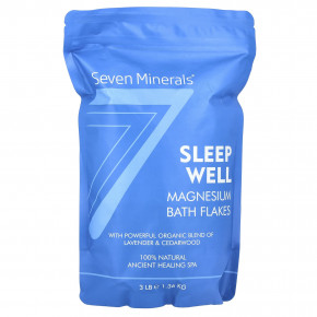 Seven Minerals, Sleep Well, магниевые хлопья для ванн, лаванда и кедр, 1,36 кг (3 фунта) в Москве - eco-herb.ru | фото