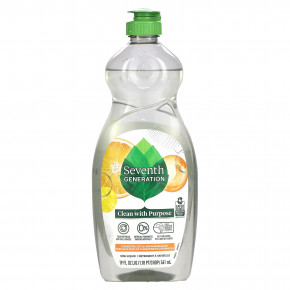 Seventh Generation, Dish Liquid, цедра клементина и лемонграсс, 561 мл (19 жидк. унц.) - описание