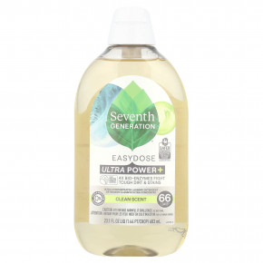 Seventh Generation, Easydose Ultra Power +, средство для стирки, очищающее средство, 683 мл (23,1 жидк. Унции) - описание | фото