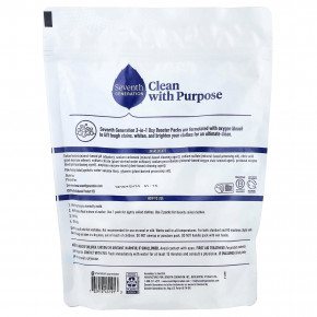 Seventh Generation, Power+, кислородный бустер 3 в 1, без отдушек, 25 пакетиков, 500 г (1,1 фунта) в Москве - eco-herb.ru | фото