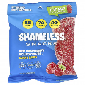 Shameless Snacks, Gummy Candy, Red Raspberry Sour Scouts®, 6 пакетиков по 50 г (1,8 унции) в Москве - eco-herb.ru | фото