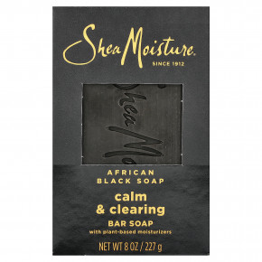 SheaMoisture, африканское чёрное кусковое мыло, с увлажняющими компонентами на растительной основе, 227 г - описание | фото