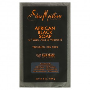 SheaMoisture, африканское черное мыло с маслом ши, 230 г (8 унций) в Москве - eco-herb.ru | фото