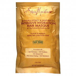 SheaMoisture, маска для волос, с медом манука с маслом мафуры, интенсивное увлажнение, 57 г (2 унции) в Москве - eco-herb.ru | фото