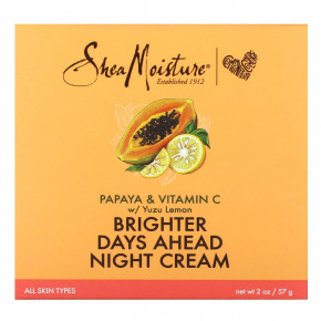 SheaMoisture, Ночной крем Brighter Days Ahead, папайя и витамин C с лимоном юдзу, 57 г (2 унции) в Москве - eco-herb.ru | фото