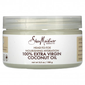 SheaMoisture, Питательное увлажнение для волос, 100% кокосовое масло холодного отжима, 100 г (3,5 унции) (Товар снят с продажи) в Москве - eco-herb.ru | фото