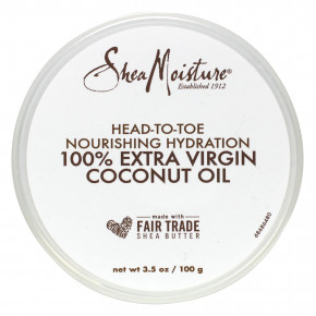 SheaMoisture, Питательное увлажнение для волос, 100% кокосовое масло холодного отжима, 100 г (3,5 унции) (Товар снят с продажи) в Москве - eco-herb.ru | фото