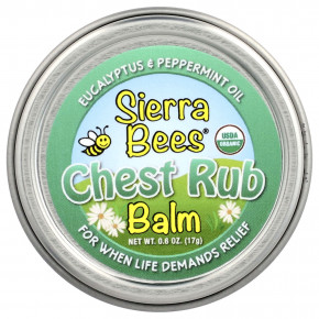 Sierra Bees, Бальзам для втирания в грудь, эвкалипт и перечная мята, 17 г (0,6 унции) (Товар снят с продажи) в Москве - eco-herb.ru | изображение Sierra Bees, Бальзам для втирания в грудь, эвкалипт и перечная мята, 17 г (0,6 унции) (Товар снят с продажи) в Москве - eco-herb.ru | фото