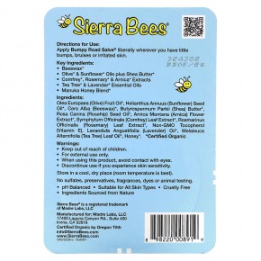Sierra Bees, Bumpy Road Salve, мазь от ушибов, 17 г (0,6 унции) в Москве - eco-herb.ru | фото