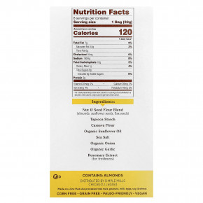 Simple Mills, Крекеры из миндальной муки, морская соль мелкого помола, 8 пакетиков по 23 г (0,8 унции) в Москве - eco-herb.ru | фото