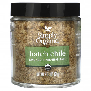 Simply Organic, Копченая соль для финиша, Hatch Chile, 74 г (2,61 унции) - описание