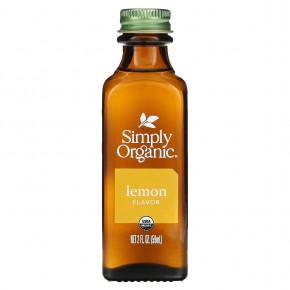 Simply Organic, Лимонный ароматизатор, 2 жидких унций (59 мл) - описание
