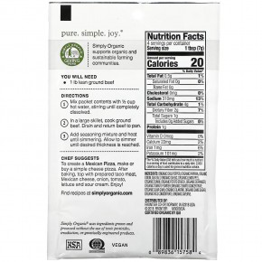 Simply Organic, Мягкая смесь приправ для тако, 12 пакетиков по 28 г (1 унция) в Москве - eco-herb.ru | фото