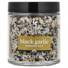 Simply Organic, соль с черным чесноком, 62 г (2,19 унции) - описание | фото