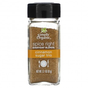 Simply Organic, Spice Right Everyday Blends, Cinnamon Sugar Trio, 3.1 oz (87 g) в Москве - eco-herb.ru | фото