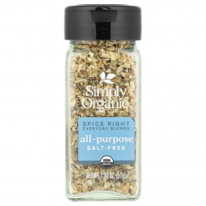 Simply Organic, Spice Right, смесь специй для ежедневного использования, универсальная, без соли, 51 г (1,80 унции) в Москве - eco-herb.ru | фото