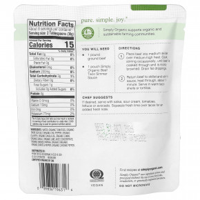 Simply Organic, Юго-западный соус тако для говядины, 227 г (8 унций) (Товар снят с продажи) в Москве - eco-herb.ru | фото