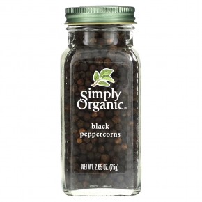 Simply Organic, Зерна черного перца, 2.65 унций (75 г) в Москве - eco-herb.ru | фото