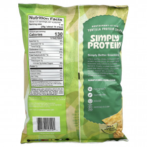 Simply Protein, ресторанные протеиновые чипсы из тортильи, с вкусом лайма, 130 г (4,58 унции) в Москве - eco-herb.ru | фото