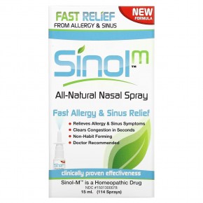 SinolM, полностью натуральный спрей для носа, от аллергии и облегчения состояния носовых пазух, 15 мл в Москве - eco-herb.ru | фото