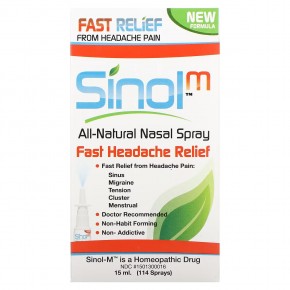 SinolM, All-Natural Nasal Spray, Fast Headache Relief, 15 ml в Москве - eco-herb.ru | фото