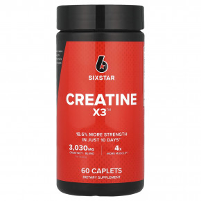 SIXSTAR, Creatine X3 ™, 60 капсул - описание | фото