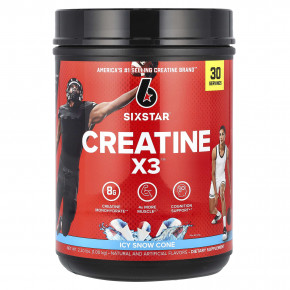 SIXSTAR, Creatine X3, снежный кокос в кокосовом орехе, 1,00 кг (2,20 фунта) - описание