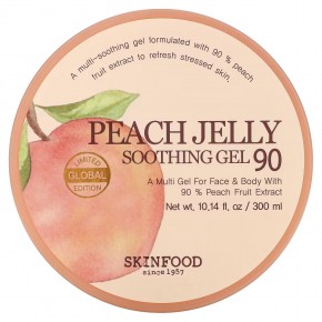 SKINFOOD, Peach Jelly, успокаивающий гель (персиковое желе) 90, 300 мл (10,14 жидк. унций) в Москве - eco-herb.ru | фото