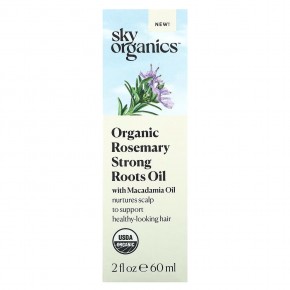 Sky Organics, Органическое масло крепких корней розмарина с маслом макадамии, 60 мл (2 жидк. Унции) в Москве - eco-herb.ru | фото