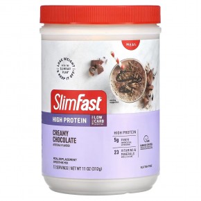 SlimFast, High Protein, Meal Replacement Smoothie Mix, Creamy Chocolate, 11 oz (312 g) в Москве - eco-herb.ru | фото