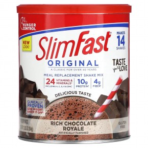 SlimFast, Original, Meal Replacement Shake Mix, Rich Chocolate Royale, 12.83 oz (364 g) в Москве - eco-herb.ru | фото