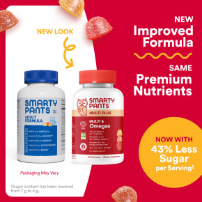 SmartyPants, Multi Plus, мультивитамины и омега, жевательные таблетки, лимон, апельсин и клубника с бананом, 90 жевательных таблеток в Москве - eco-herb.ru | изображение SmartyPants, Multi Plus, мультивитамины и омега, жевательные таблетки, лимон, апельсин и клубника с бананом, 90 жевательных таблеток в Москве - eco-herb.ru | фото