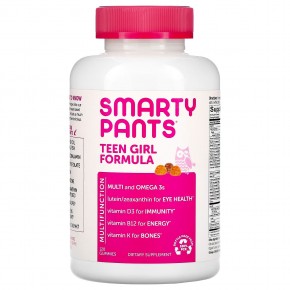 SmartyPants, мультивитамины для девочек-подростков, лимон, лайм и ягодный микс, 120 жевательных конфет в Москве - eco-herb.ru | фото