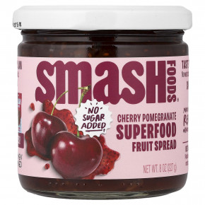 Smash Foods, фруктовая паста с суперфудами, вишня и гранат, 227 г (8 унций) - описание